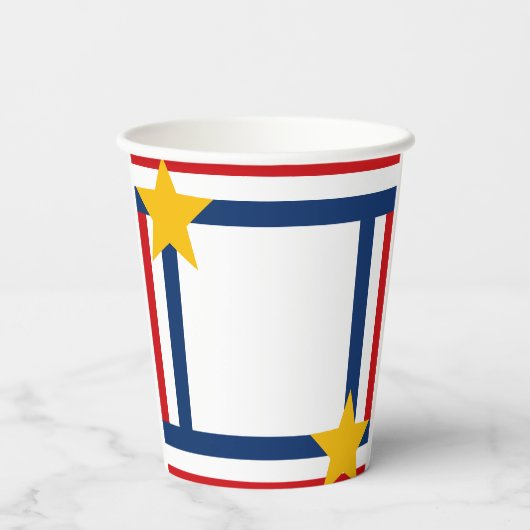 Patriottisch op 4 juli papieren bekers (Achterkant)