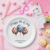 Patriottisch op 4 juli papieren bordje (Feest)