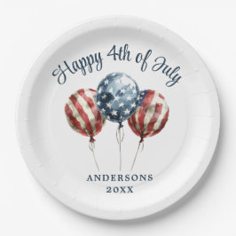Patriottisch op 4 juli papieren bordje