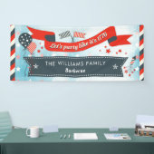 Patriottisch op 4 juli Partij Rood Wit en Blauw Spandoek (Beurs)