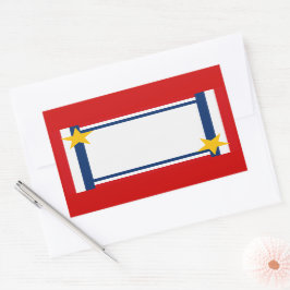 Patriottisch op 4 juli rechthoekige sticker