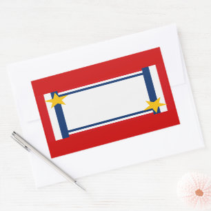 Patriottisch op 4 juli rechthoekige sticker