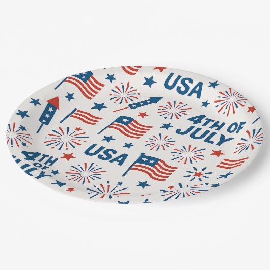 Patriottisch op 4 juli 🇺🇸 | Vuurwerk, sterren en Papieren Bordje (Gekanteld)