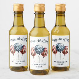 Patriottisch op 4 juli wijn etiket