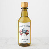 Patriottisch op 4 juli wijn etiket (Voorkant)