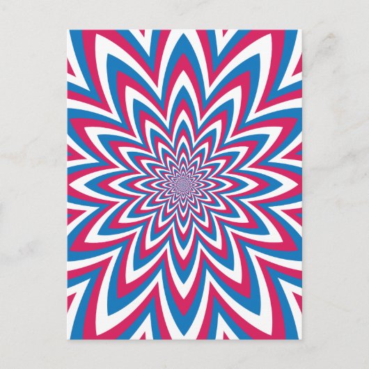 Patriottisch op Art Flower Briefkaart (Voorkant)