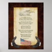 Patriottisch origineel gedicht Amerikaanse vlag Poster (Voorkant)