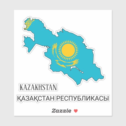 Patriottisch overzicht Kazachstan Sticker (Vel)