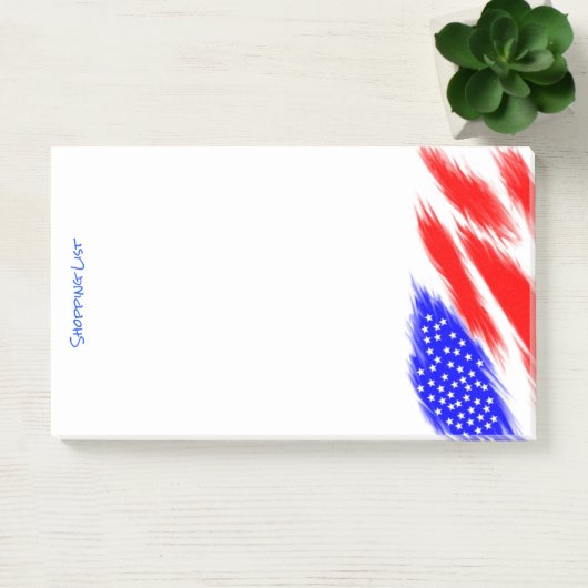 Patriottisch overzicht Post it Note Pad Shoping Li (Kantoor)