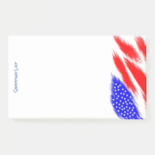 Patriottisch overzicht Post it Note Pad Shoping Li (Voorkant)