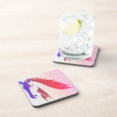 Patriottisch paard glans harde plastic onderzetter (Rechterzijde)