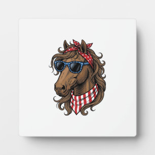 Patriottisch paard hoofd vector shirt ontwerp_1 fotoplaat