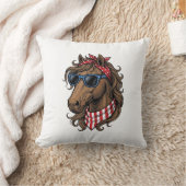 Patriottisch paard hoofd vector shirt ontwerp_1 kussen (Deken)