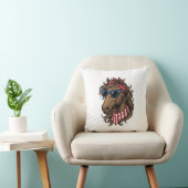 Patriottisch paard hoofd vector shirt ontwerp_1 kussen (Stoel)