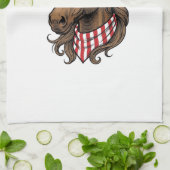 Patriottisch paard hoofd vector shirt ontwerp_1 theedoek (Gevouwen)