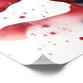 Patriottisch Paard met U.S. Flag Waterverf Poster (Hoek)