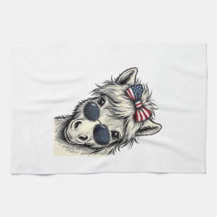 Patriottisch Paard Met Zonnebril Vintage Vector On Theedoek