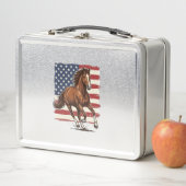 Patriottisch Paard Vintage Western Vector Ontwerp_ (In situ)