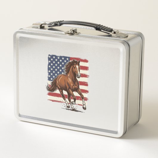 Patriottisch Paard Vintage Western Vector Ontwerp_ (Voorkant)