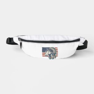 Patriottisch Paard Vlag Vintage Vector T-Shirt Ont Heuptasje