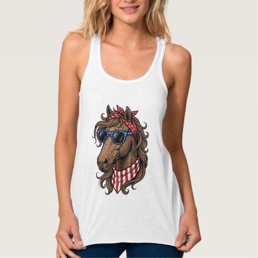 Patriottisch paardenkop vector shirt ontwerp_1 (Voorkant)