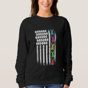 Patriottisch Paasei Amerikaanse vlag Bunny Ears Trui