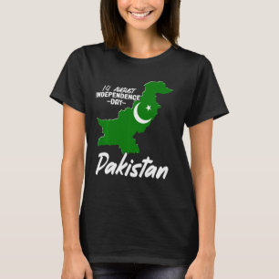 Patriottisch Pakistan 14 augustus Onafhankelijkhei T-shirt