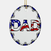 Patriottisch papa kerstversiering keramisch ornament (Rechts)