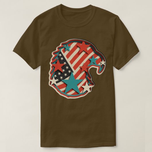 patriottisch papercraft t-shirt (Design voorkant)