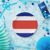 Patriottisch papier bord met Costa Ricaanse vlag (Feest)