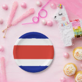 Patriottisch papier bord met Costa Ricaanse vlag (Feest)