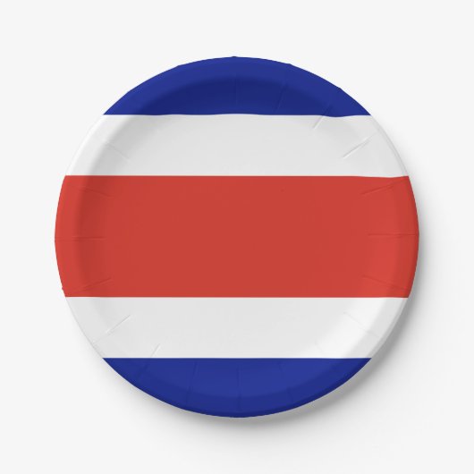 Patriottisch papier bord met Costa Ricaanse vlag (Voorkant)