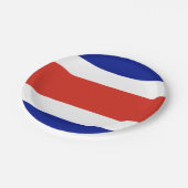 Patriottisch papier bord met Costa Ricaanse vlag (Gekanteld)