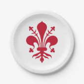 Patriottisch papier bord met de vlag van Florence (Voorkant)