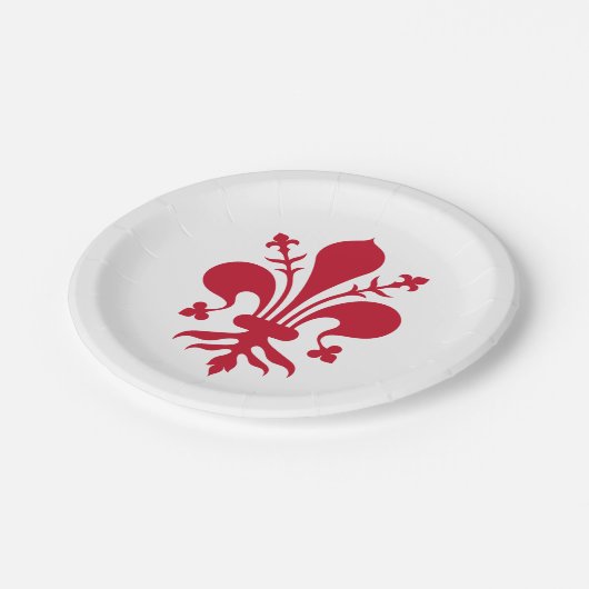 Patriottisch papier bord met de vlag van Florence (Gekanteld)