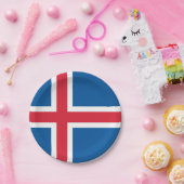Patriottisch papier bord met de vlag van IJsland (Feest)