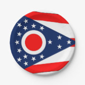 Patriottisch papier bord met Ohio vlag (Voorkant)