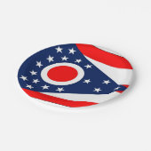 Patriottisch papier bord met Ohio vlag (Gekanteld)