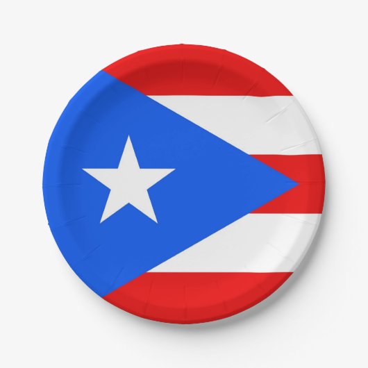 Patriottisch papier bord met Puerto Rico vlag (Voorkant)