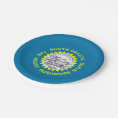 Patriottisch papier bord met South Dakota vlag (Gekanteld)