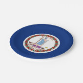 Patriottisch papier bord met Virginia vlag (Gekanteld)