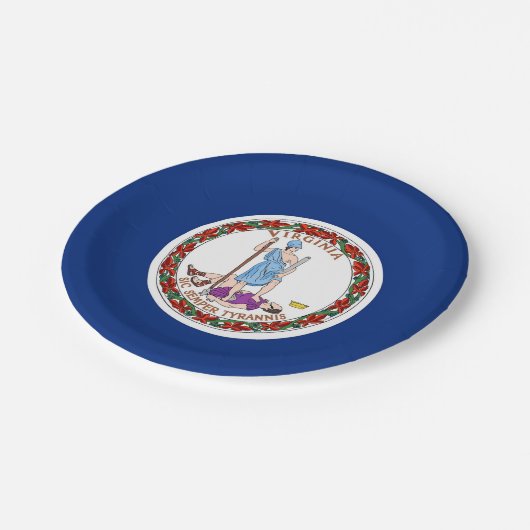 Patriottisch papier bord met Virginia vlag (Gekanteld)