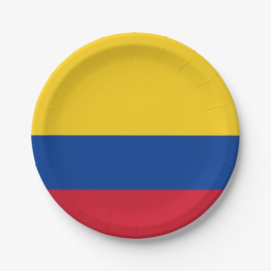 Patriottisch papier bord met vlag van Colombia (Voorkant)