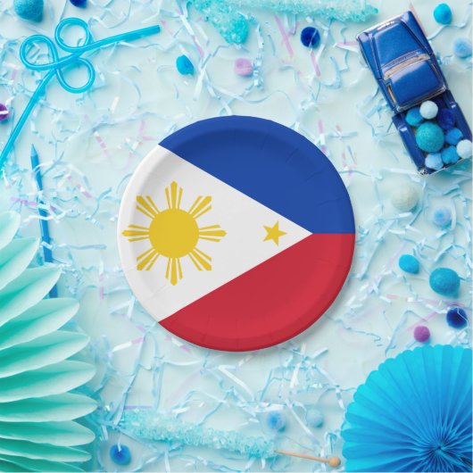 Patriottisch papier bord met vlag van de Filipijne (Feest)
