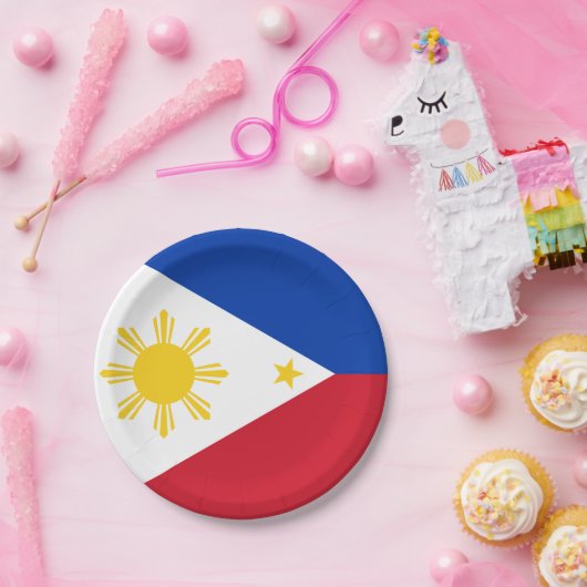 Patriottisch papier bord met vlag van de Filipijne (Feest)