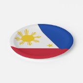 Patriottisch papier bord met vlag van de Filipijne (Gekanteld)