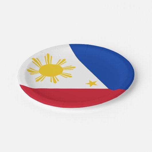 Patriottisch papier bord met vlag van de Filipijne (Gekanteld)