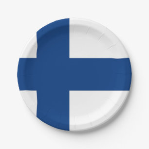 Patriottisch papier bord met vlag van Finland