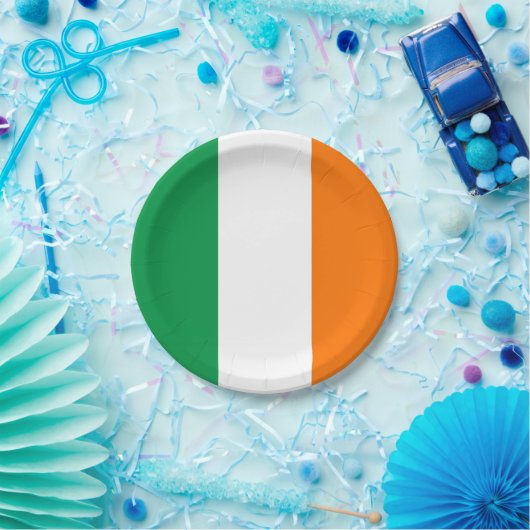Patriottisch papier bord met vlag van Ierland (Feest)