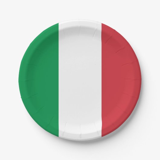 Patriottisch papier bord met vlag van Italië (Voorkant)